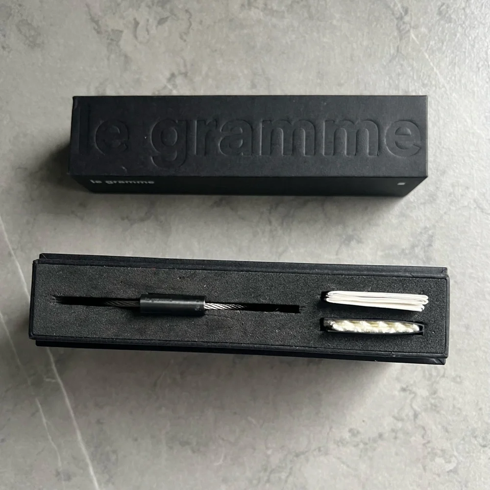 le gramme 5g Brushed Ceramic Cable Bracelet UNISEX